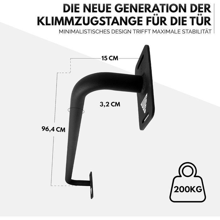 Климмер GORNATION для дверного прорізу: турнік, бруси для підтягувань, віджимань та інших вправ. Ідеально для калістеніки та загального фітнесу (чорний).