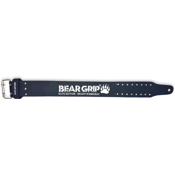 Пояс для пауерліфтингу BEAR GRIP Power Belt Elite Edition, преміум, подвійна пряжка, XS, сірий