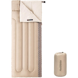 Спальний мішок Naturehike для дорослих та дітей: водонепроникний, легкий, 3-4 сезони, 190 x 75 см, кремовий