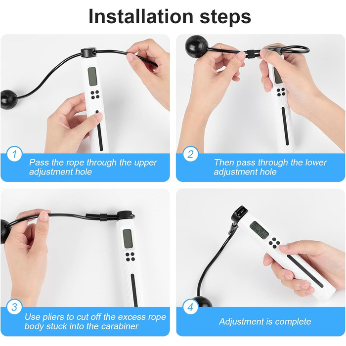 Стрибкове канат AiQInu з лічильником, спортивний, для дорослих, з таймером та підрахунком калорій