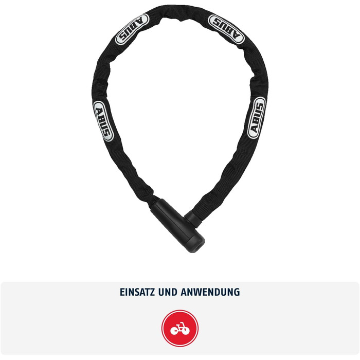 Замок ланцюговий ABUS Steel-O-Chain 5805K для велосипеда, 75 см, рівень безпеки 5, чорний