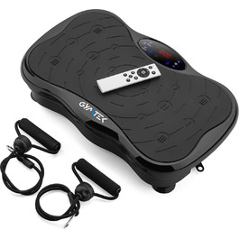 Вібраційна платформа Gymtek для дому - тренажер для схуднення, спалювання жиру та нарощування м'язів. 99 рівнів швидкості, 5 програм, сенсорний екран. Чорний колір