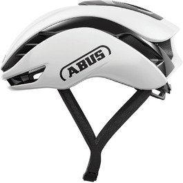 Велосипедний шолом ABUS Gamechanger 2.0 L (57-61 см), аеродинамічний, білий глянцевий, для шосейного велоспорту, високоефективний