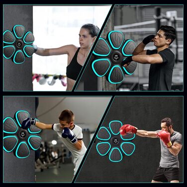 Музична боксерська машина з LED-підсвіткою та рукавичками для дому та фітнесу