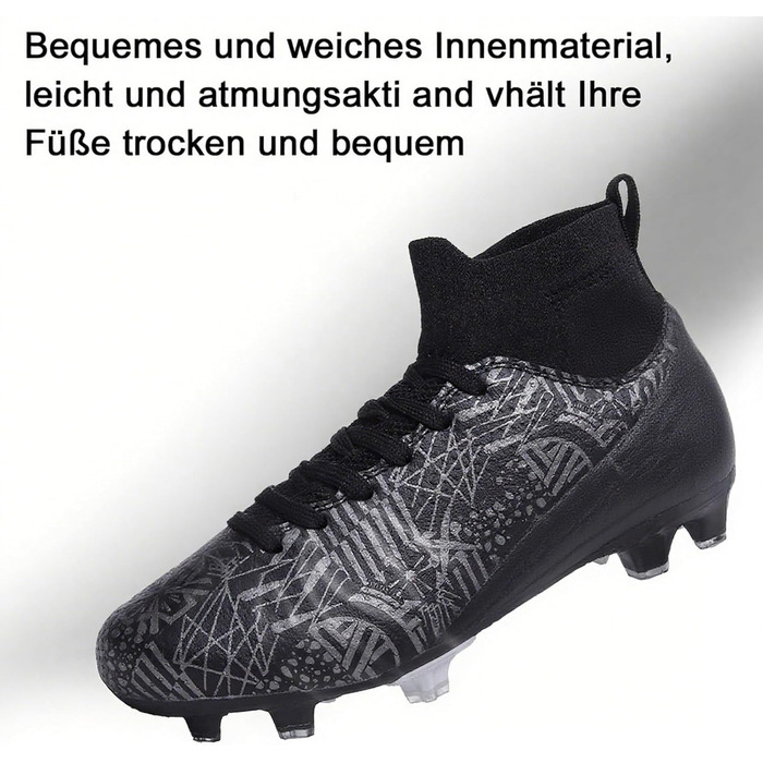 Чоловічі футбольні бутси Madame Fussballschuhe, 37 EU, чорні