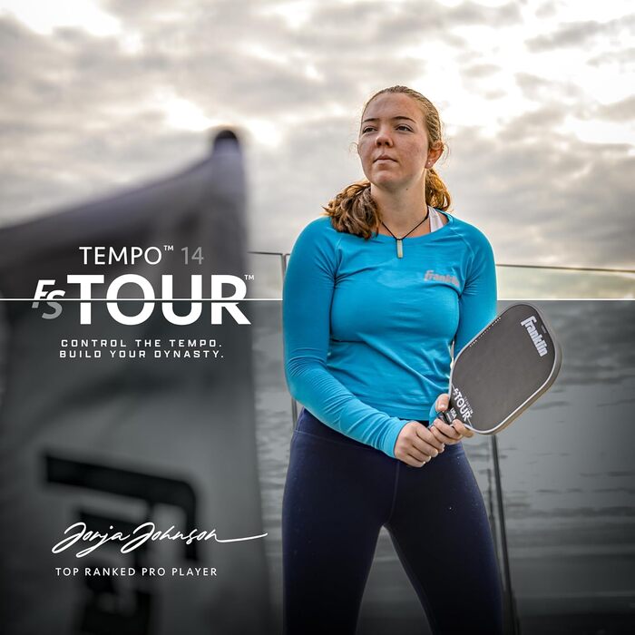 Професійна ракетка для піклболу Franklin Sports Pro FS Tour Series T700 з вуглецевого волокна, 14/16 мм, сірий, синій, рожевий, офіційно затверджена USA Pickleball
