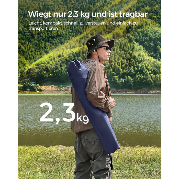 SONGMICS Крісла для кемпінгу, складні, для відпочинку на природі, зручні, з підлокітниками та тримачем для напоїв, стабільний каркас, вантажопідйомність 120 кг, 2 шт (Темно-синій)