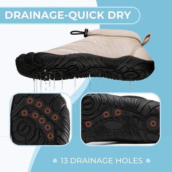 Чоловічі та жіночі аквашузи Mishansha з дихаючої сітки, швидковисихаючі, літні, розмір 36-46, хакі