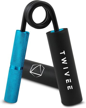 TWIVEE Фінгергрип для рук і передпліччя, сталевий, з алюмінієм, синій/чорний, 45 кг, з чохлом, для початківців