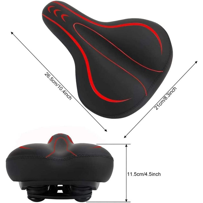 Велосипедне сідло Dripex для чоловіків та жінок: зручне, м'яке, гелеве, водостійке, ергономічне для MTB, Citybike, шосе