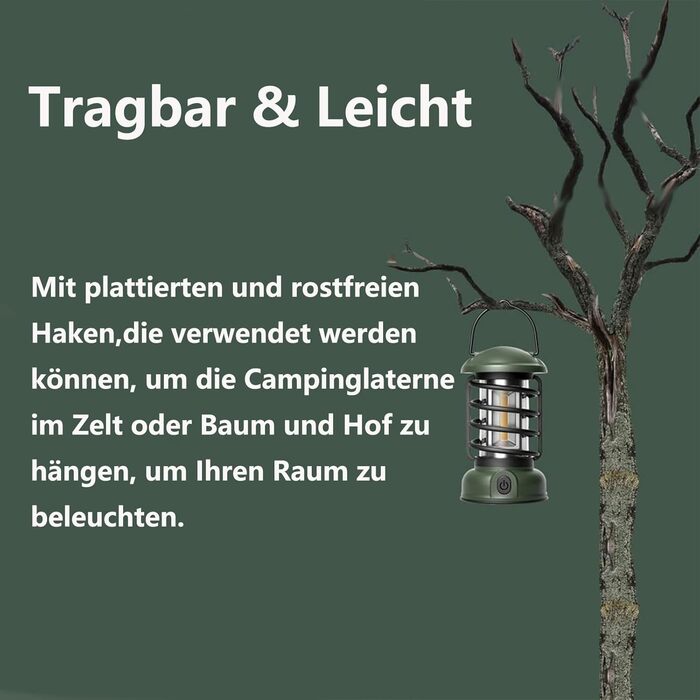LED кемпінговий ліхтар, висвітлення для кемпінгу, водонепроникний IPX4, регулювання яскравості, 3 режими, для кемпінгу, саду, походів, надзвичайних ситуацій (L803SR)