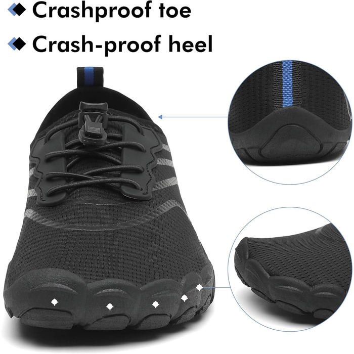 Чоловічі та жіночі аквашузи Mishansha, чорного кольору, розмір 40 EU