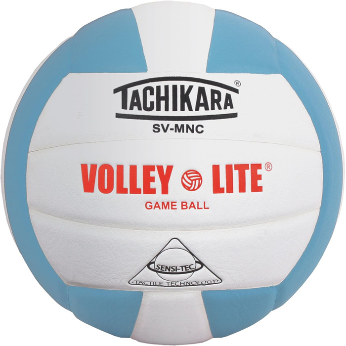 Тренувальний волейбольний м'яч Tachikara Volley-lite, блакитно-білий, легкий