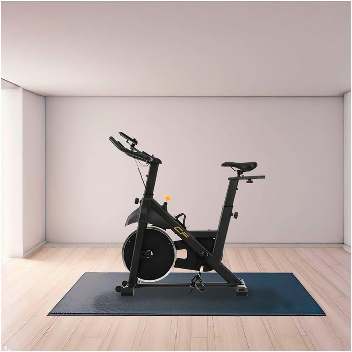 Велотренажер Clover Fitness з LCD-дисплеєм та 6 рівнями опору, чорний