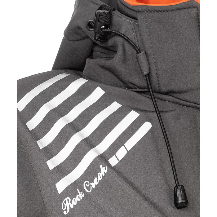 Жіноча куртка-вітровка Rock Creek Softshell D-402, антрацит-помаранчева, розмір XS