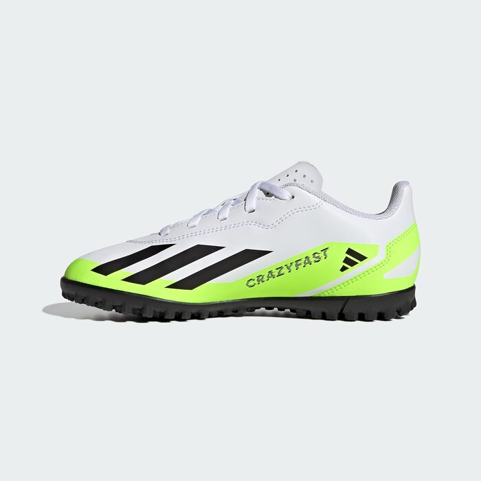 Дитячі футбольні бутси adidas X Crazyfast.4 Turf (38 2/3 EU) Cloud White/Core Black/Lucid Lemon