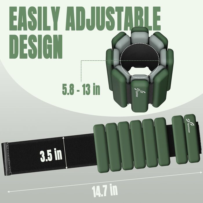 Набір обтяжувачів для ніг Sportneer 2 шт. (0,5 кг та 1 кг) для йоги, танців, аеробіки, чоловічий/жіночий
