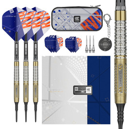 Дартси Target Raymond Van Barneveld Chrono, 95% вольфрам, 18/20 г, набір для електронних дартсів з кейсом Takoma та аксесуарами, м'які накінечники Pixel