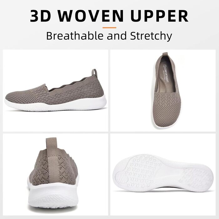 Жіночі трекінгові кросівки Puxowe: легкі, дихаючі, зручні, мінімалістичні, низькі (39 EU, темно-хакі)