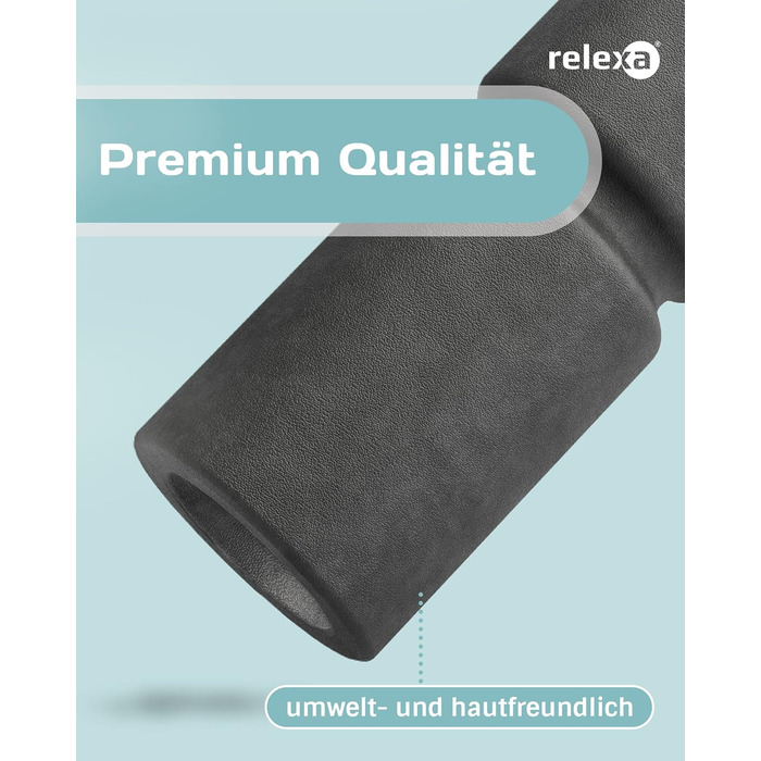Ролик для масажу фасцій relexa Comfort з канавкою для хребта, масажер для всього тіла від напруги, 38x13 см, помаранчевий, з eBook