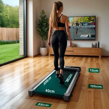 Біговий тренажер Sportconic складний - Walking Pad з нахилом та пультом дистанційного керування. Тиха фітнес-машина для дому, офісу та тренувань (1-6 км/год)