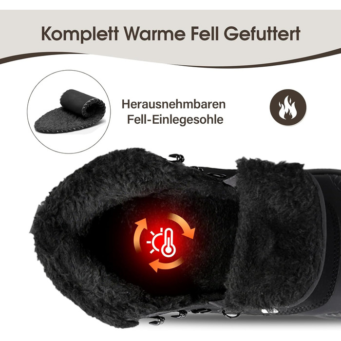 Зимові черевики без шнурівки з підкладкою, водонепроникні черевики до щиколотки для жінок, теплі снігові черевики з неслизькою підошвою, розмір 37-42, зелений (39 EU, чорний)