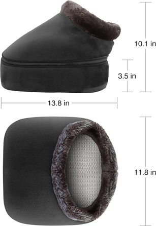 Електричний масажер для ніг Snailax з функцією шиацу та підігрівом, 2-в-1 масажер та зігрівач для ніг, масажер для спини, подарунок для чоловіків і жінок