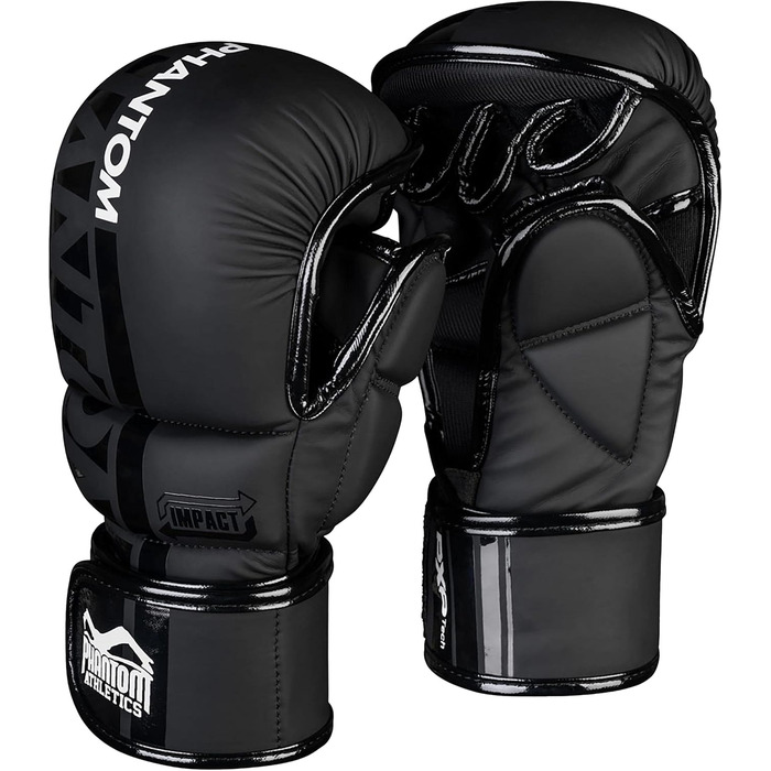 Рукавички боксерські Phantom Apex MMA | Професійні рукавички для спарингу, бою, боксу, фріфайту, чорні S/M