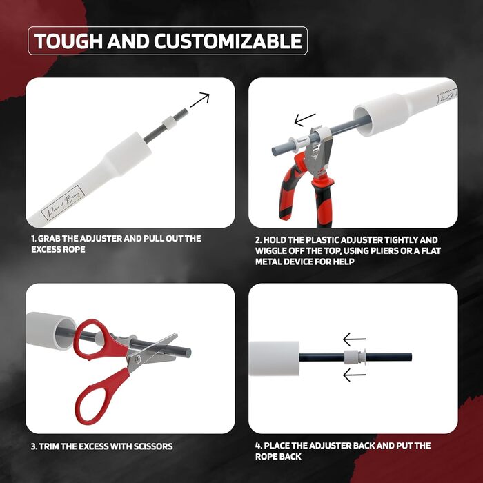 Скакалка POWER OF BOXING: для фітнесу, кардіо, спалювання жиру, боксу, MMA та кросфіту. Довговічний та легкий, сірий