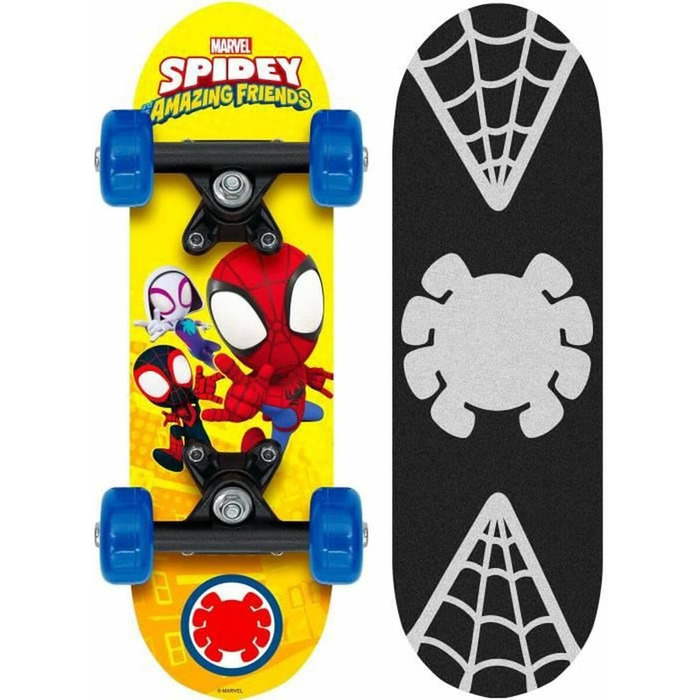 Дитячий скейтборд Stamp Spidey, синій-жовтий-червоний, Людина-павук