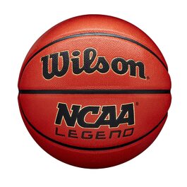 Баскетбольний м'яч Wilson NCAA Legend Orange/Black для гри в приміщенні та на вулиці, 6 шт.