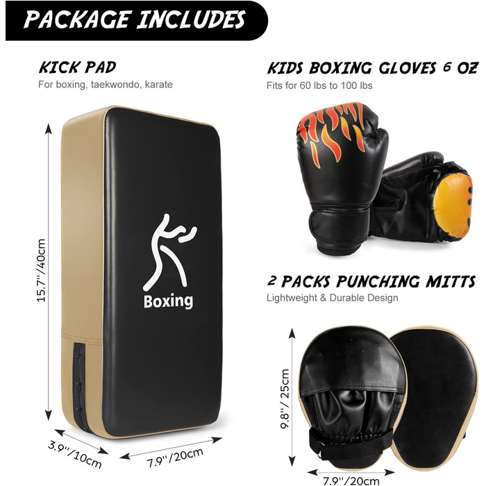 Набір рукавичок для боксу Odoland з PU-шкіри, 6oz, для боксерського мішка, боксу, кікбоксингу, тренувань, єдиноборств, тайського боксу (чорні)