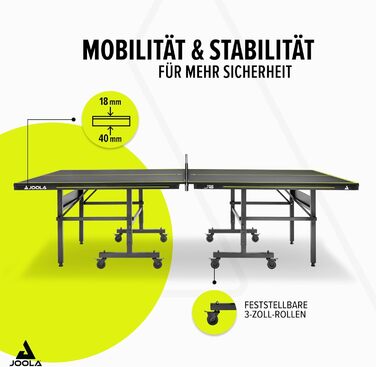 Стіл для настільного тенісу JOOLA Inside J18 Single - розкладний, компактний, з сіткою