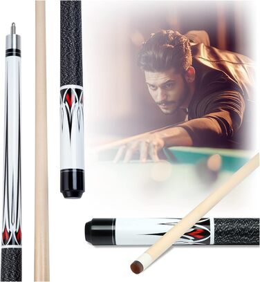 Кю (бильярдний кий) Teekerwan 58 дюймів - комплект з 2 шт. з клена, вага 20 oz, 1/2