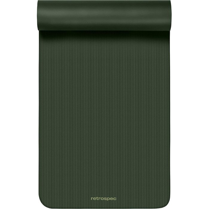 Йога-мат Retrospec Solana 2,5/1,27 см, нековзкий, з нейлоновим ременем, для чоловіків і жінок, 3 см (1 дюйм), колір дика ялина