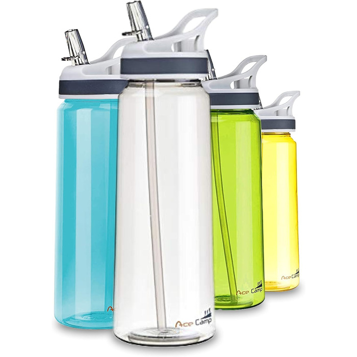 Пляшка для води AceCamp TRITAN 750 мл, спортивна, BPA-free, сіра, з кришкою Springdeckel