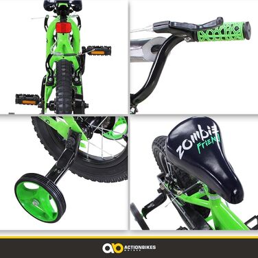 Дитяче велосипед Actionbikes Zombie 12/16/20 дюймів - V-Brake гальма, захистники, для дітей 2-9 років, для дівчаток та хлопчиків