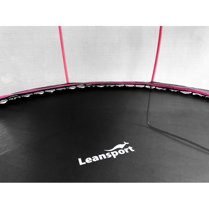 Батут LEAN Sport Max 16ft, чорно-рожевий
