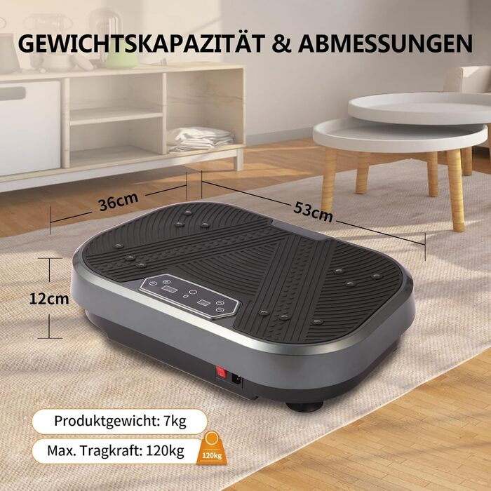 Платформа для вібраційного тренування KRYLIX: схуднення, лімфодренаж, фітнес з еластичними гумками для жінок та чоловіків