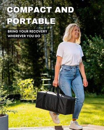 Кріованна для льодяних купань XL (80 см) з системою охолодження, 8 сталевими стійками, термозахистом та сумкою — повний комплект