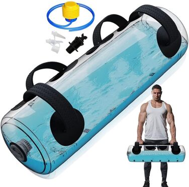 Водяна сумка MuscleForge Aquabag 15-30 кг для фітнесу, кросфіту та силових тренувань, регульована вага, водяний мішок для стабілізації