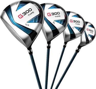 Набір гольф-клубу PGM для чоловіків – 9/12-ти частинний, драйвер Titan #1, міцні залізо, прощаючий паттер, для правшів та лівшів (12 гольф-клубу, графіт)