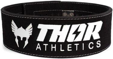 Пояс для пауерліфтингу Thor Athletics L, чорний, для присідань і станової тяги, бодібілдинг, важка атлетика