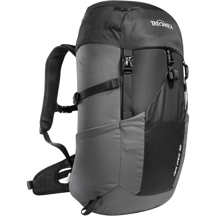 Рюкзак Tatonka Hike Pack 32 л з вентиляцією спини та дощовиком, легкий туристичний рюкзак для походів, чорний/сірий