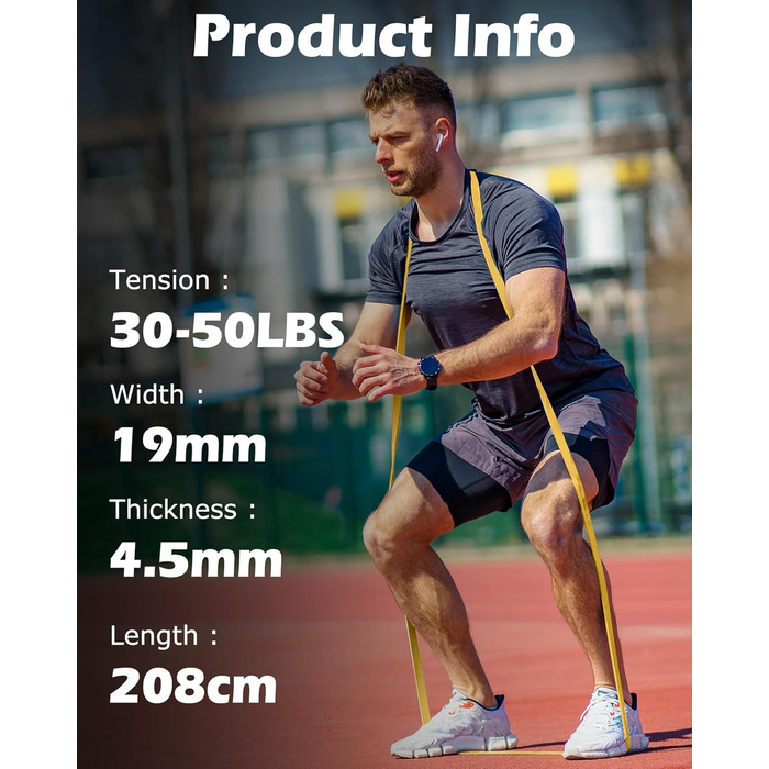 Еластичні гумки для фітнесу Zacro: комплект для йоги, пілатесу, силових тренувань та фізіотерапії (6 шт.)