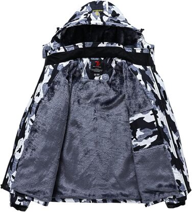 Чоловіча куртка Ysento для катання на лижах та активного відпочинку, зимова, софтшел, водонепроникна, тепла, з капюшоном, камуфляж (XL)