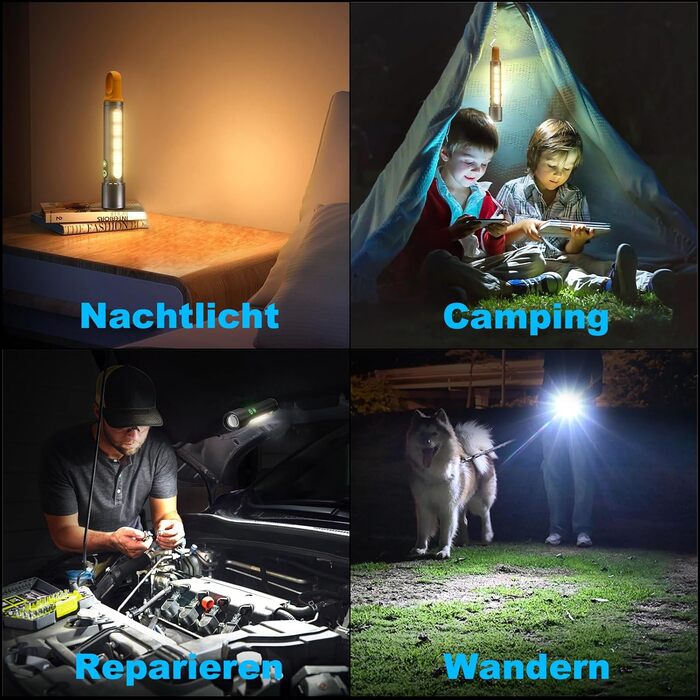 Потужний ліхтарик Abosi XHP90.2: 500000 люмен, 9 режимів, Zoom, IPX7, для кемпінгу та надзвичайних ситуацій