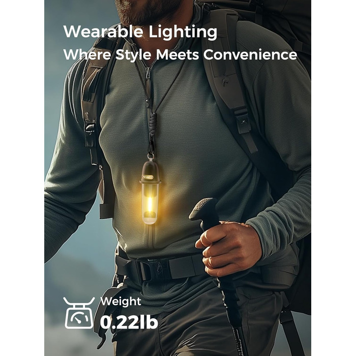 Ліхтар кемпінговий акумуляторний LED Shark з USB, IPX4, 5 кольорів, портативний, для туризму, риболовлі, надзвичайних ситуацій (чорний)