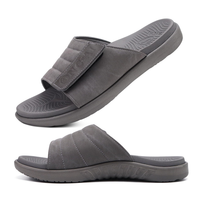 Чоловічі сандалі ONCAI з регульованими ремінцями, відкритим носком, сірі (48 EU)