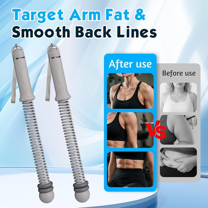 Битва мотузки TOGETDREAM: регульовані канати для тренувань без мотузки, для спалювання жиру, кардіо та силових тренувань (сірий)